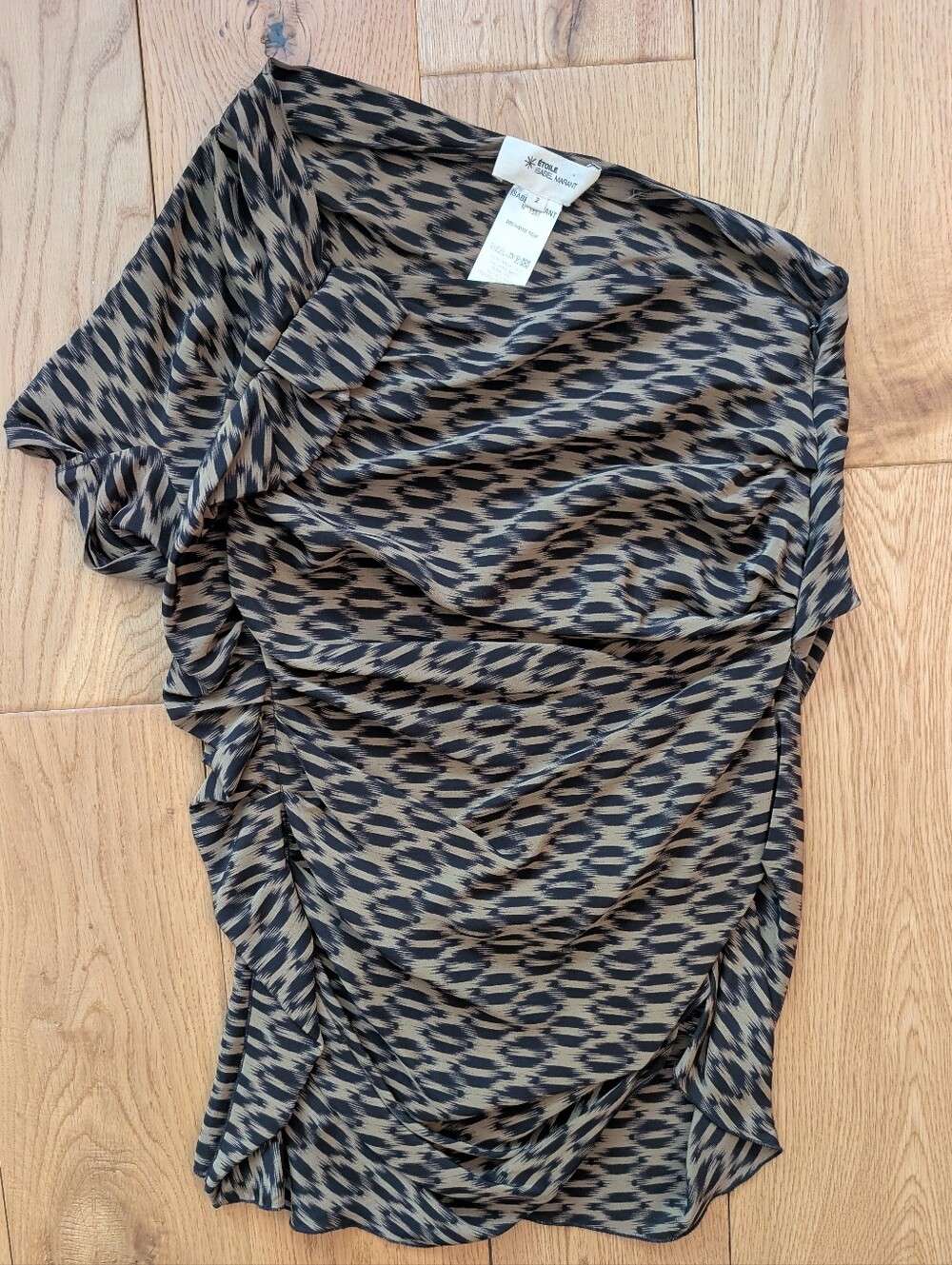 Silk Animal Print One Shoulder By Etoile Isabel Marant Size 2 Small